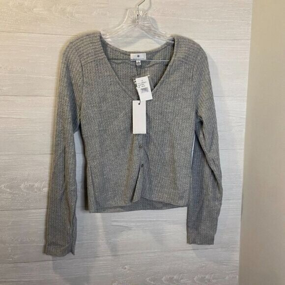 SOCIALITE  Women's Front Button‎ Skivvy Ribbed Cardigan NWT - Picture 4 of 8